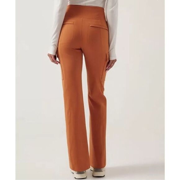 Athleta Delancey Straight Cargo Pants Foliage Orange Sz S - Picture 2 of 8
